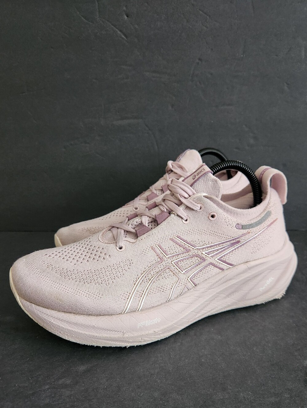 ASICS Women's Light Pink Knit Running Shoes